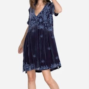 Johnny Was Dylan Velvet Dress S